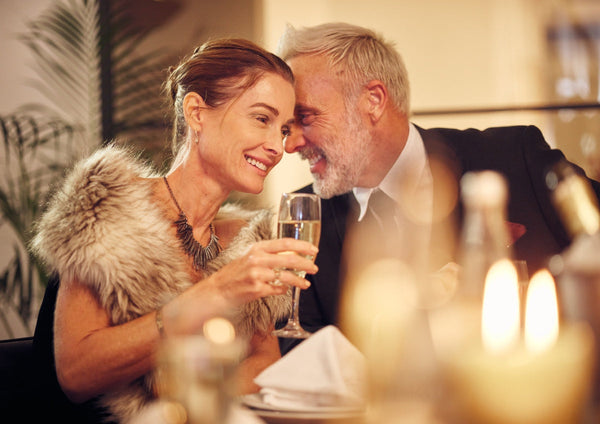 Pearl necklace and diamond anniversary ring as traditional 30-year wedding anniversary gifts