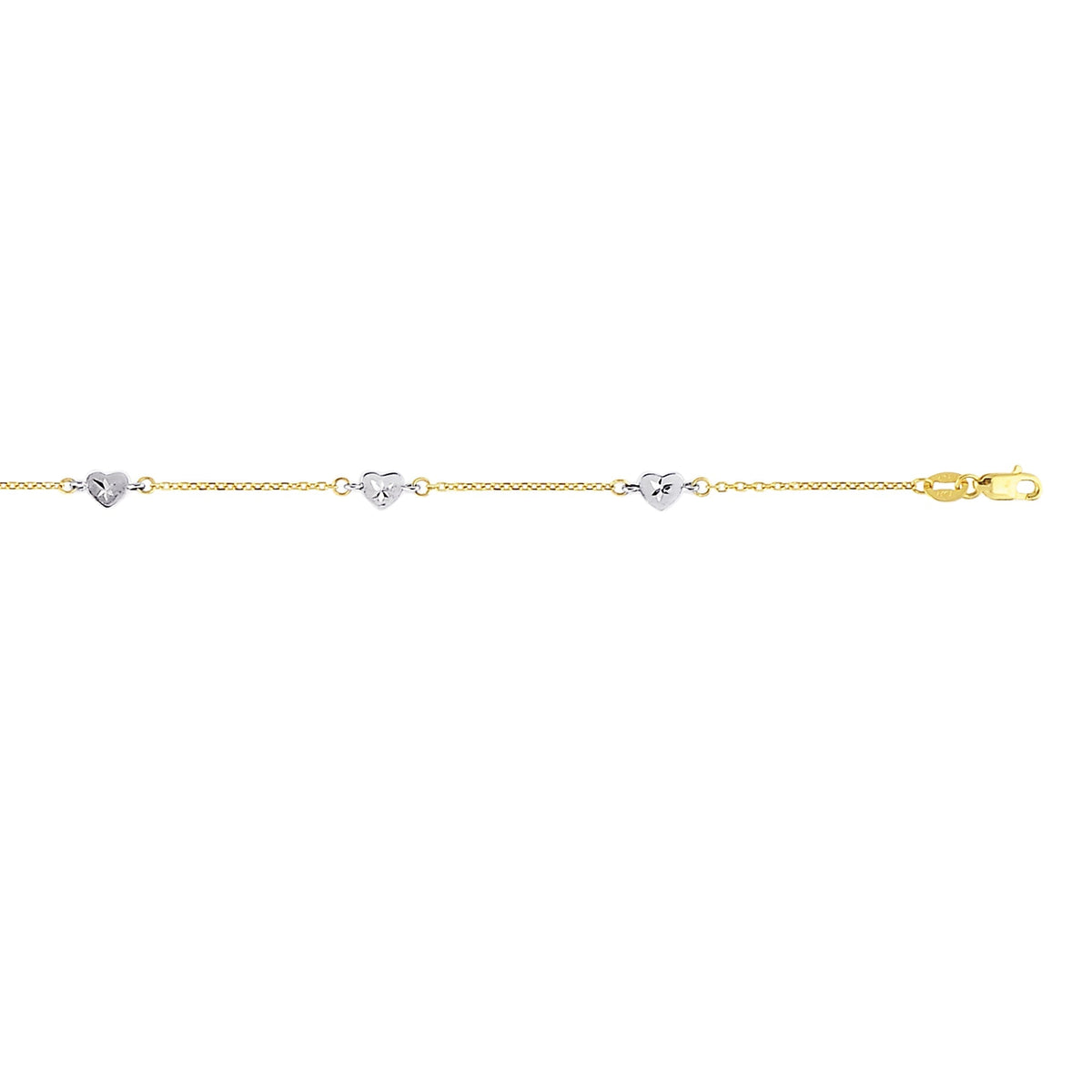 14K Two-Tone Gold Anklets | Carroll's