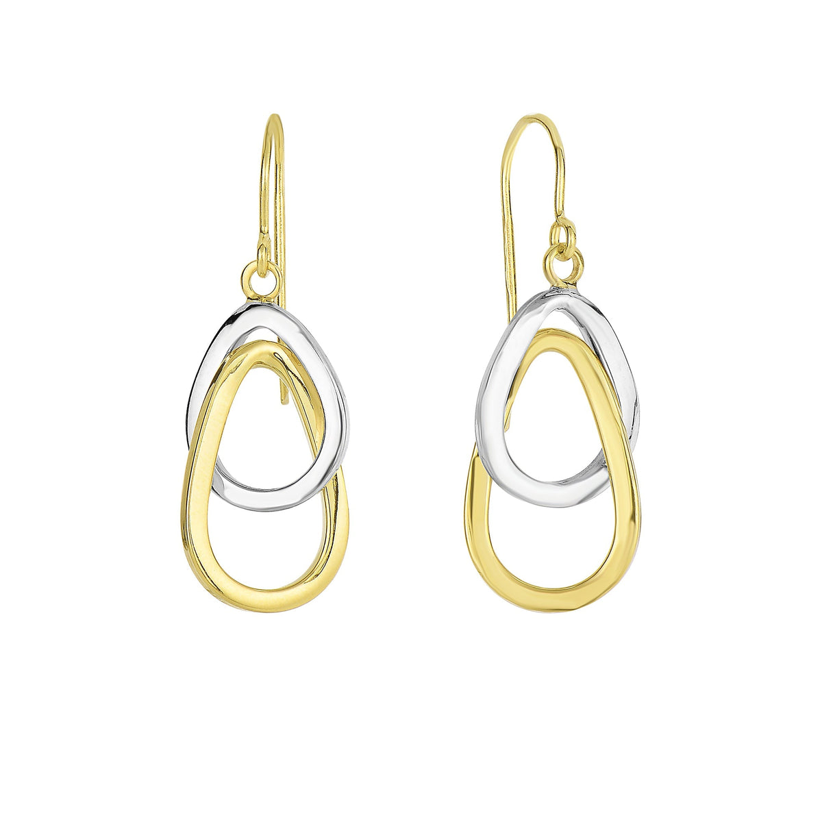 14K Two-Tone Gold Earrings | Carroll's