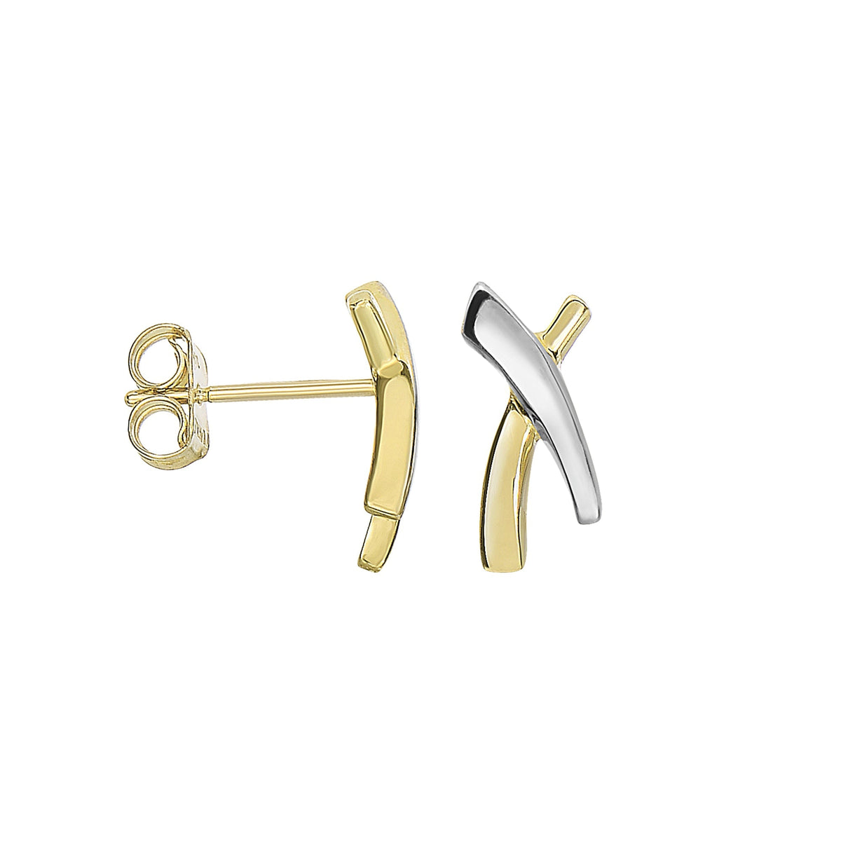 14K Two-Tone Gold Earrings | Carroll's