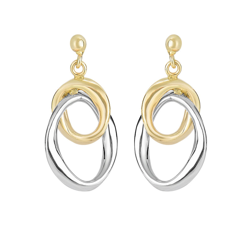 14K Two-Tone Gold Earrings | Carroll's