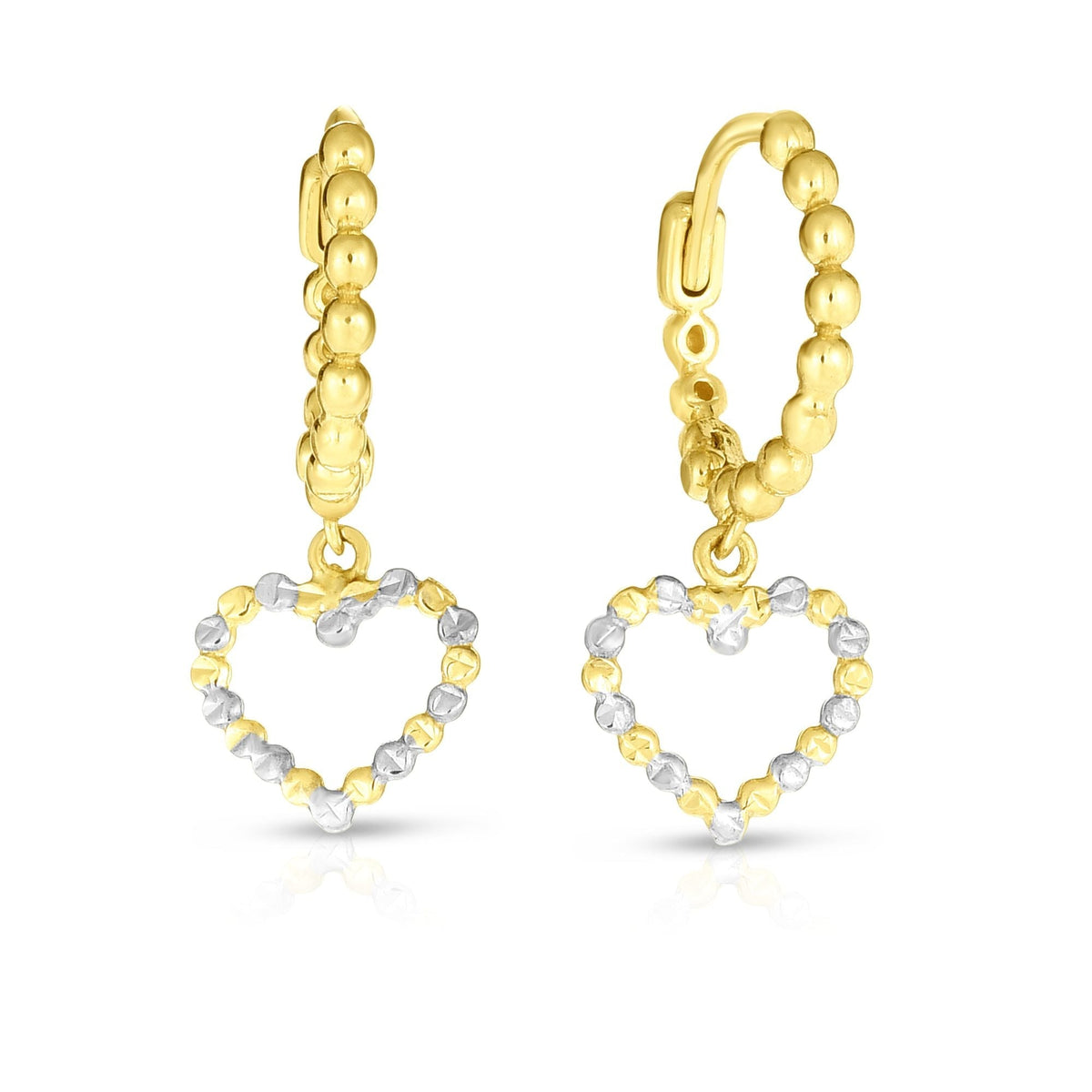 14K Two-Tone Gold Earrings | Carroll's