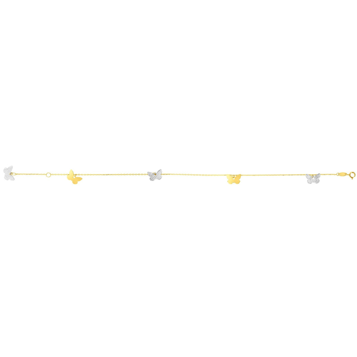 14K Two-Tone Gold Anklets | Carroll's