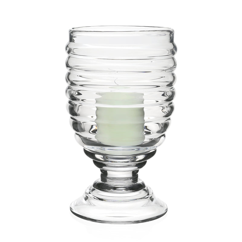 William Yeoward Crystal Ripples Footed Hurricane & Candle