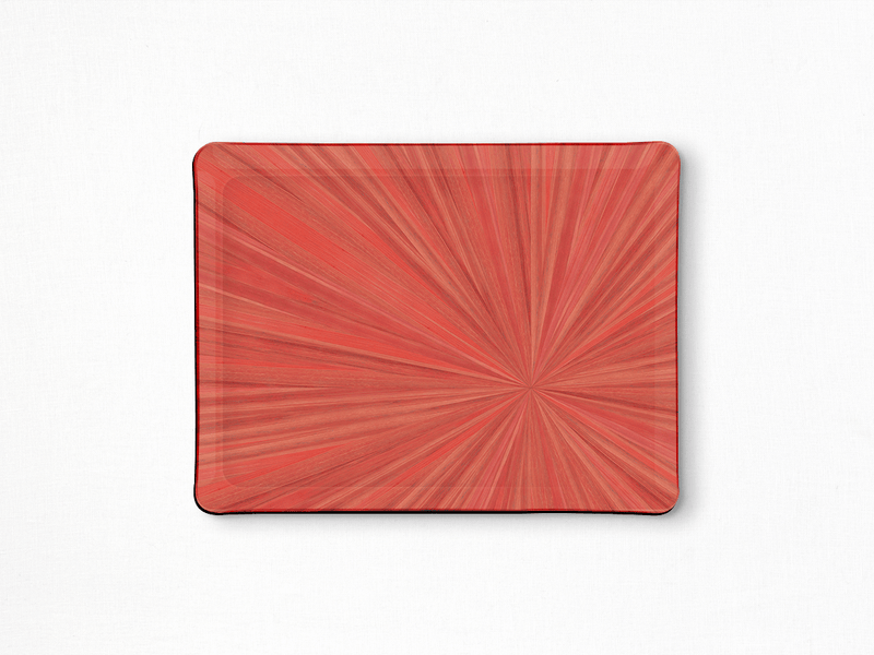 Coral Soleil Rectangular Vanity Tray