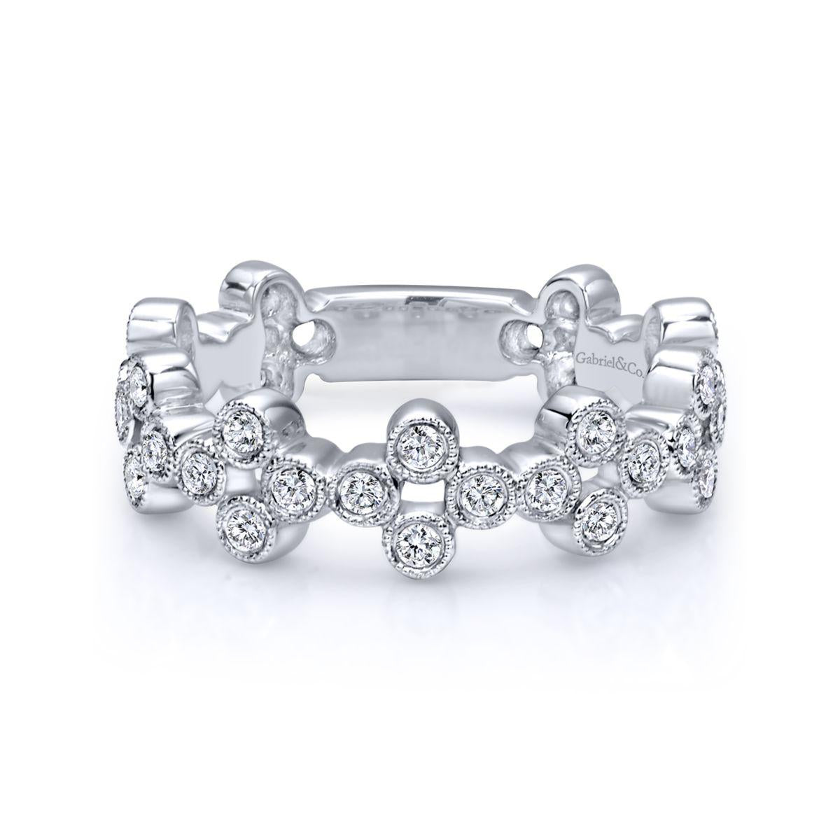 Diamond Pave Quatrefoil Ring