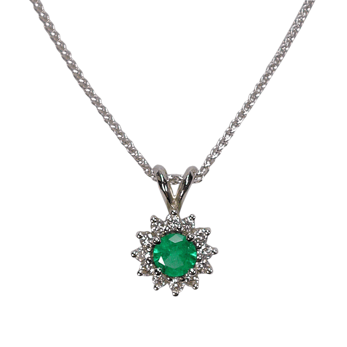 2 ct Faceted Emerald Pendants in 14K Yellow Gold | Carroll's