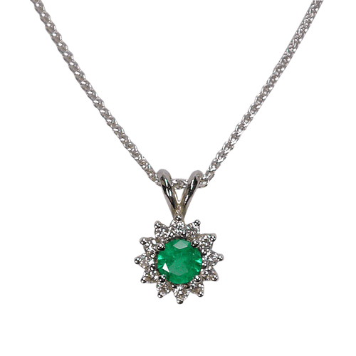 2 ct Faceted Emerald Pendants in 14K Yellow Gold | Carroll's