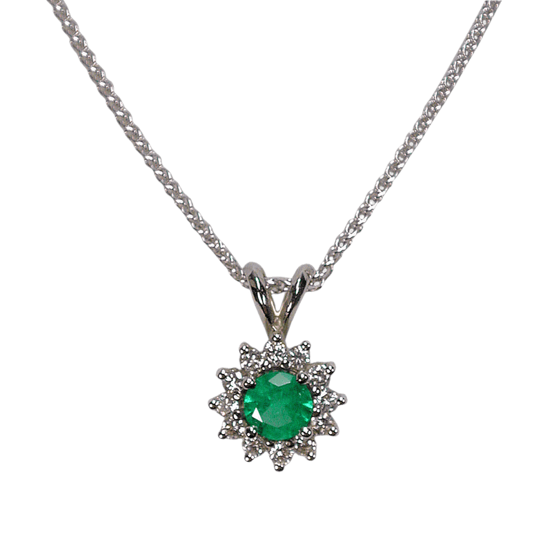 2 ct Faceted Emerald Pendants in 14K Yellow Gold | Carroll's