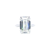 Emerald Cut Diamond Solitaire Engagement Ring in 14K White Gold