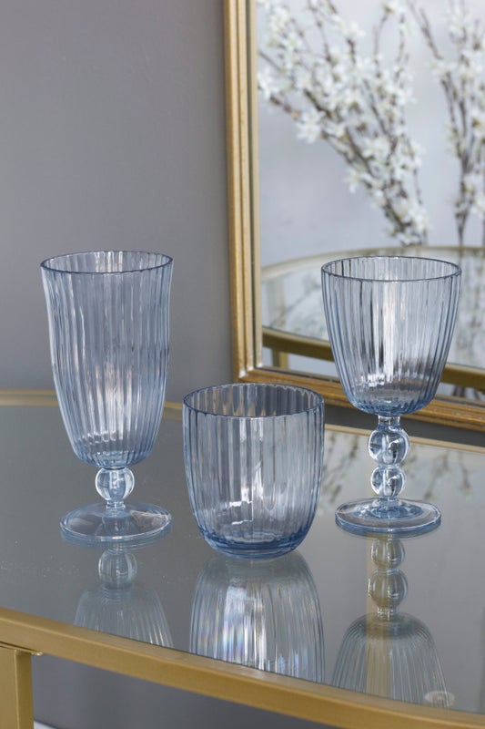 VIDA Acrylic Double Old Fashioned Set of 4 (Blue) 14 fl oz