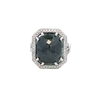 Black Diamond Cocktail Ring in 18K White Gold