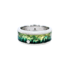 Hidalgo Elephant Enamel Diamond Band in 18K White Gold