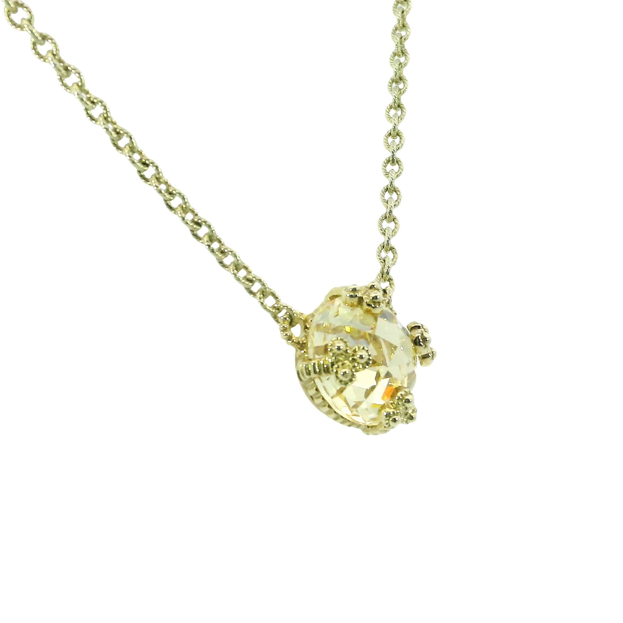 Elegant 14K Yellow Gold Citrine Pendant