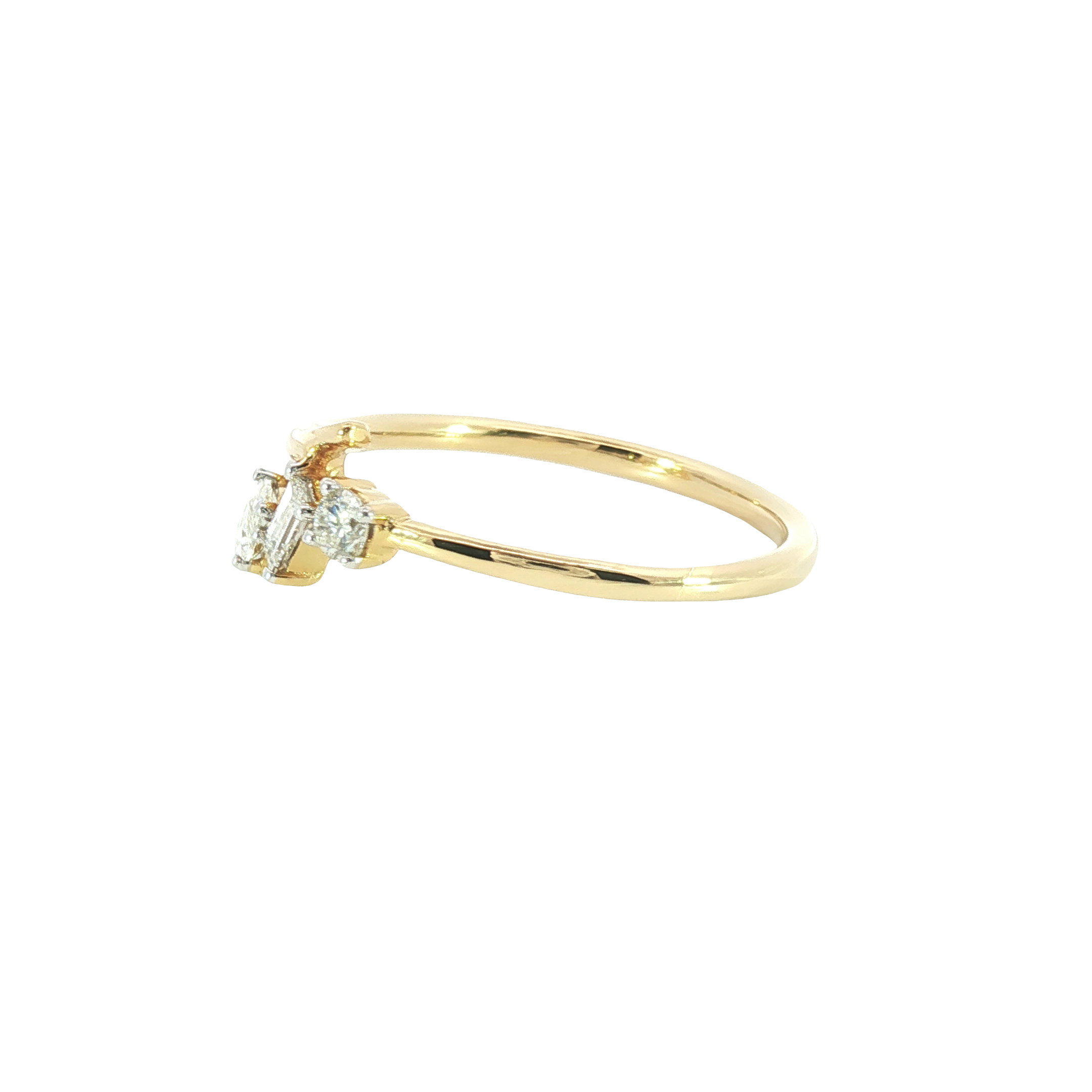 14K Yellow Gold Multi-Diamond Ring