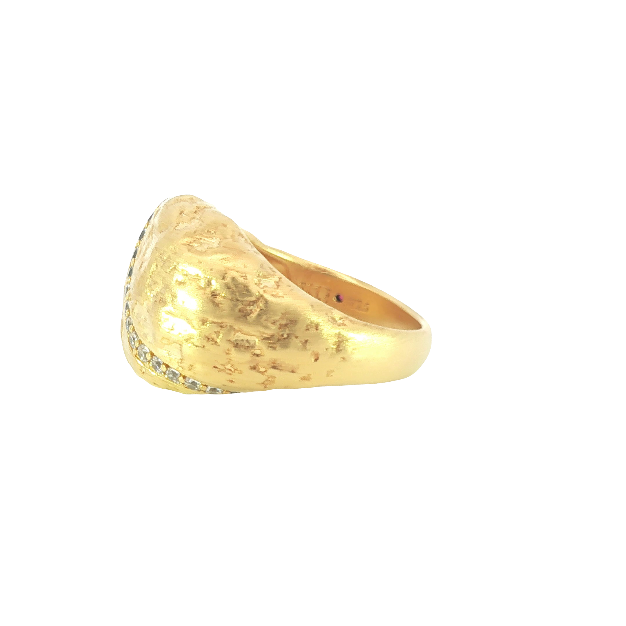 Elegant Gold-Plated Ring with Sparkling Accents