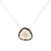Sterling Silver Smoked Quartz Pendant Necklace