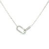 Sterling Silver Diamond Link Necklace