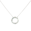 Diamond Halo Pendant Necklace in 14K White Gold