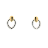 Two-Tone Earrings in Sterling Silver & 14K Yellow Gold Plating