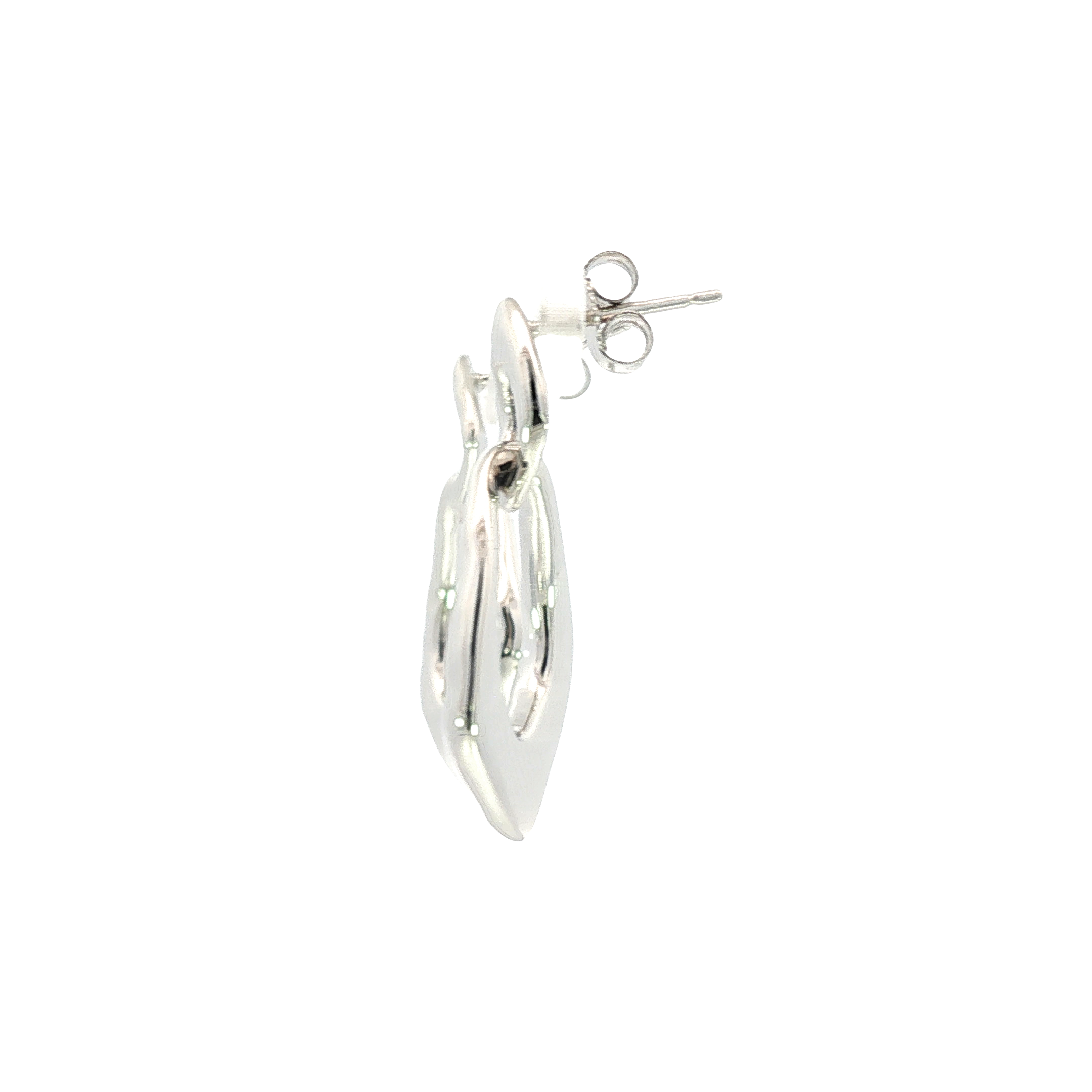 Sleek Dangle Earrings in Sterling Silver