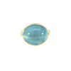Aquamarine Cabochon Cocktail Ring in 14K Yellow Gold