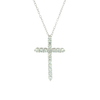 Lab Grown Diamond Cross Pendant in Sterling Silver