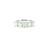 Emerald Cut Lab Diamond Eternity Ring in 14K White Gold