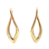 Modern 14K Yellow Gold Open Teardrop Dangle Earrings