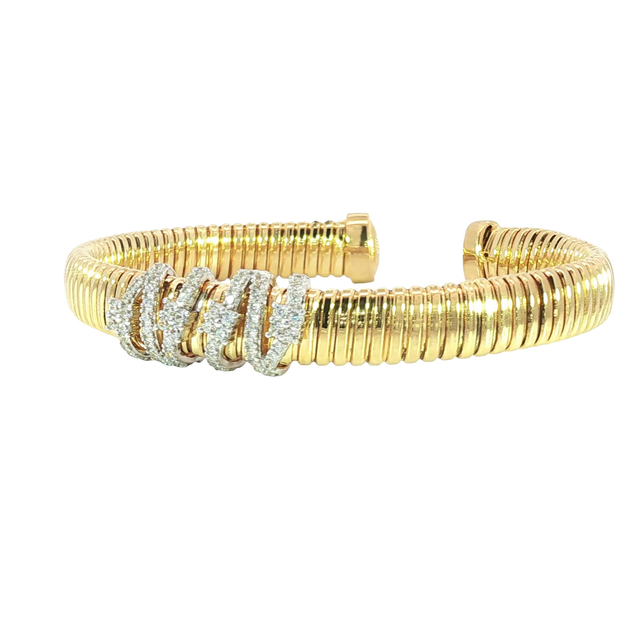 Elegant Golden Sterling Silver Bangle