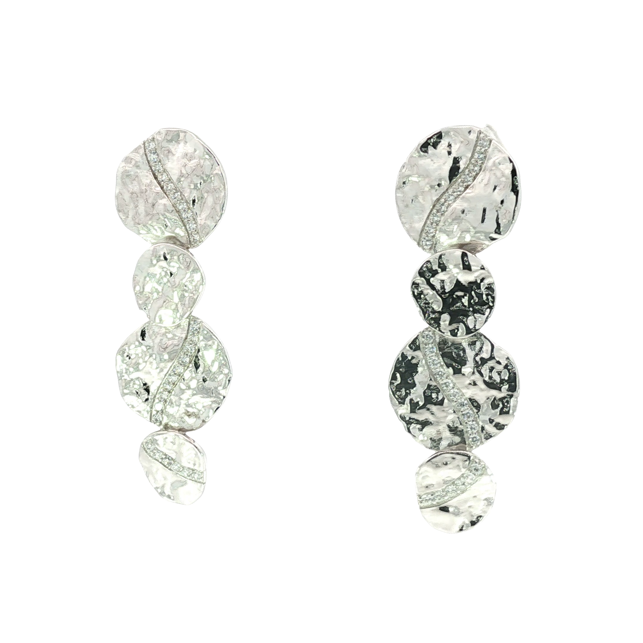 Sterling Silver Dangle Disc Earrings