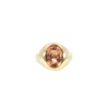 14K Yellow Gold Champagne Rose Apatite Signet Ring