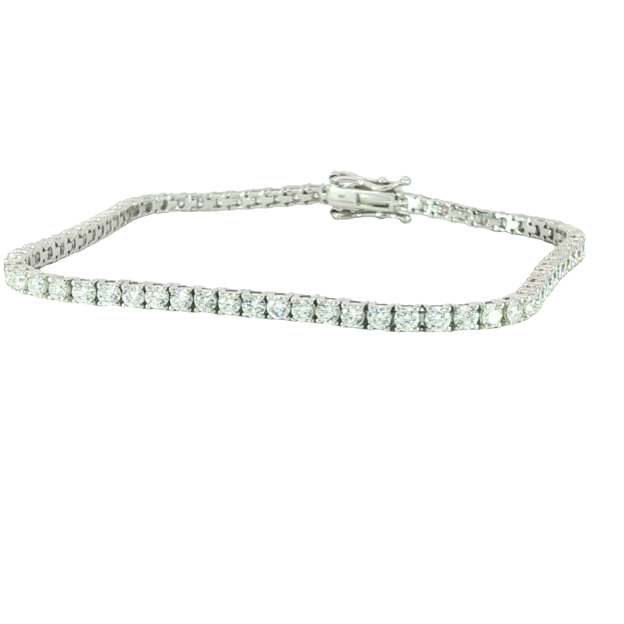 14K White Gold 3.00ct Lab Diamond Tennis Bracelet