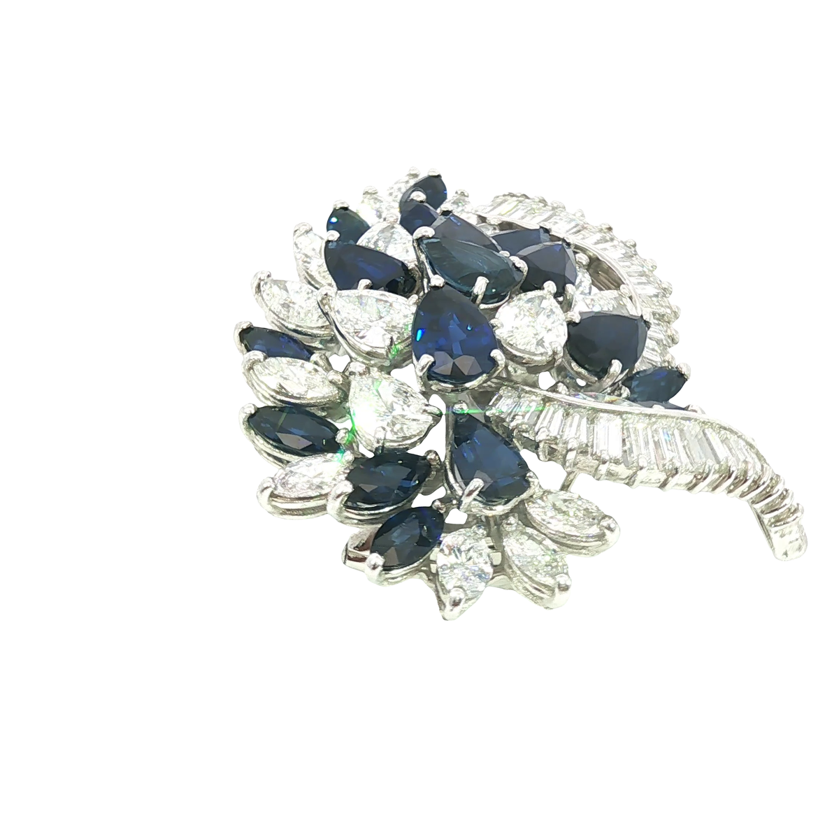 Estate 950 Sapphire Brooch / Pin | Carroll's (view 5)