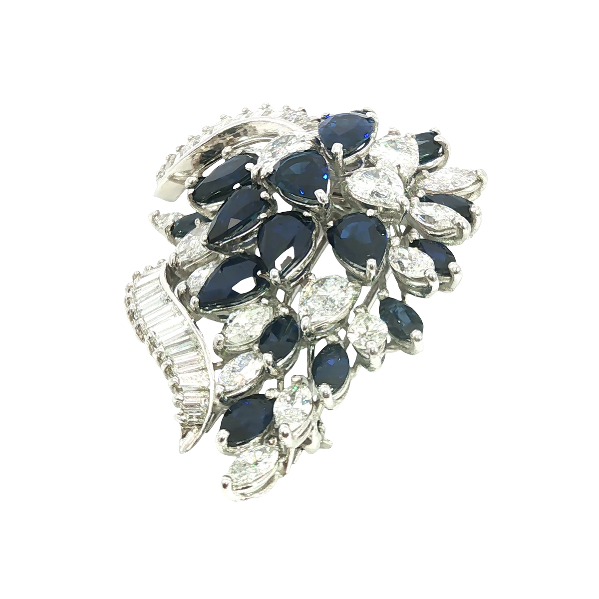 Estate 950 Sapphire Brooch / Pin | Carroll's (view 4)