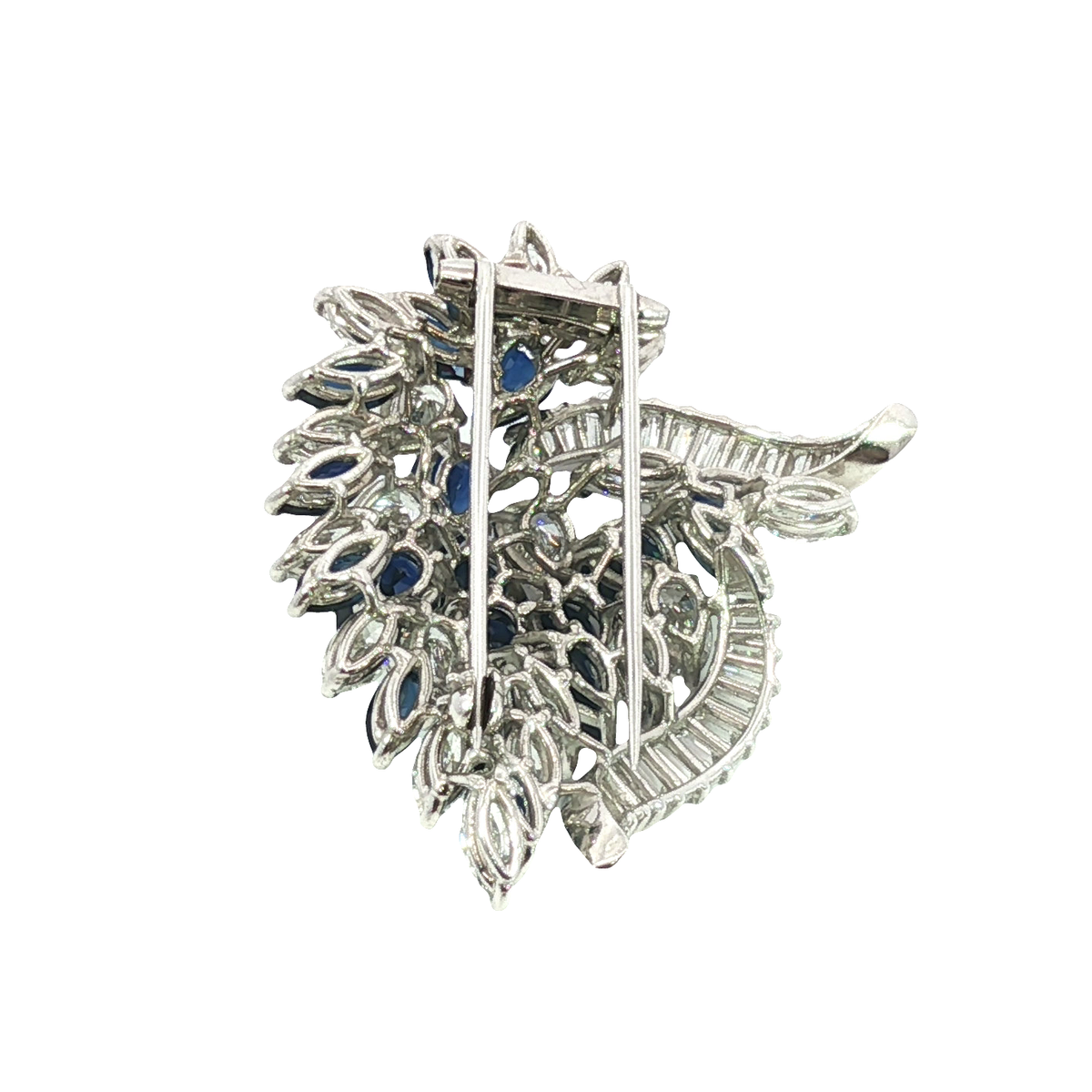 Estate 950 Sapphire Brooch / Pin | Carroll's (view 3)