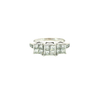 10K White Gold Princess Cut Diamond Multistone Ring