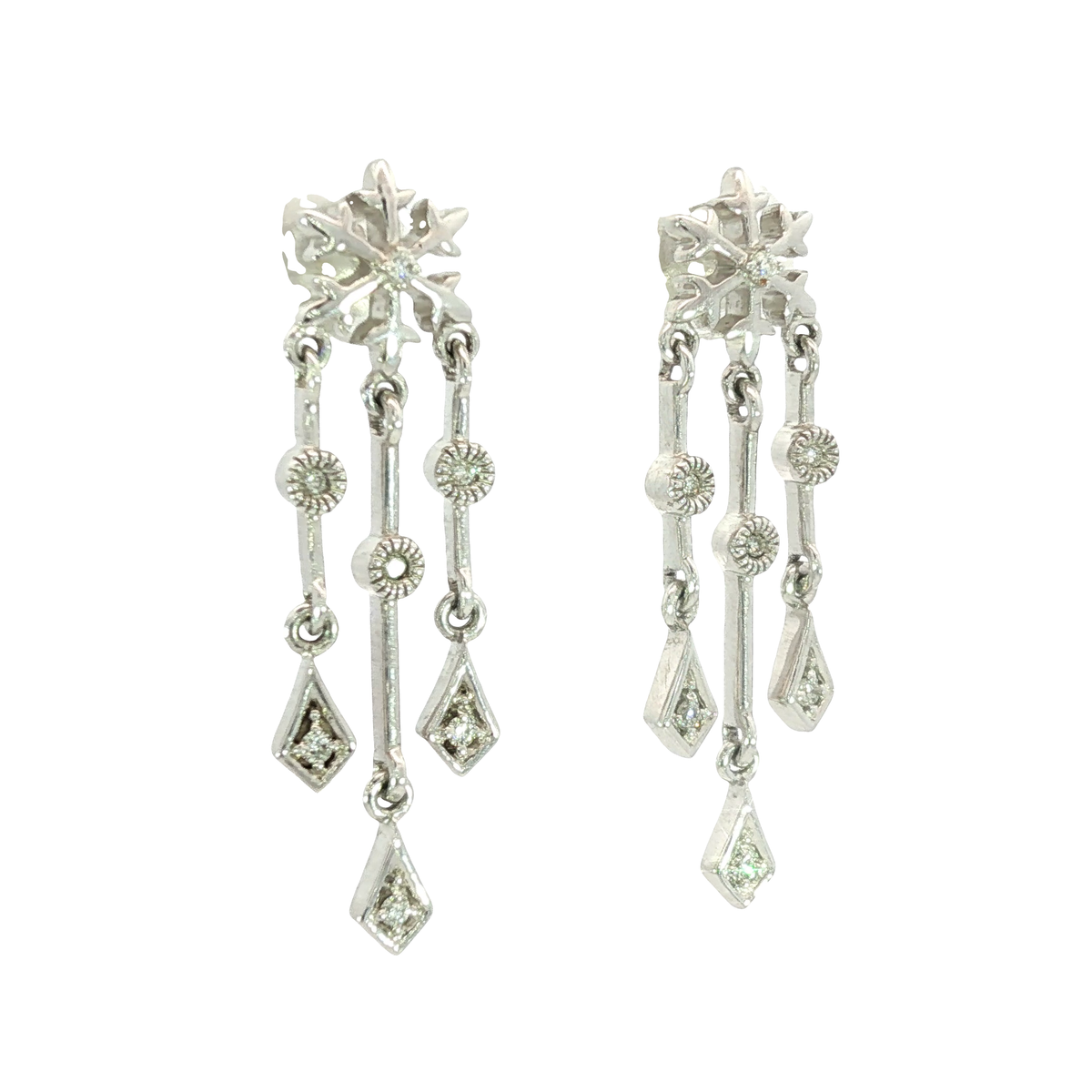 14K White Gold Earrings | Carroll's (view 4)