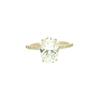 14K Yellow Gold Oval Cut Lab Diamond Engagement Ring