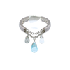 Briolette Topaz Chain Ring in Sterling Silver