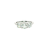 Elegant 14K White Gold Brilliant Round Cut Multi-Stone Lab Diamond Ring