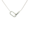 Classic Round Brilliant Lab Diamond Loop Pendant in Sterling Silver