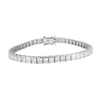 Princess Cut Lab Grown Diamond Tennis Bracelet in 14K White Gold