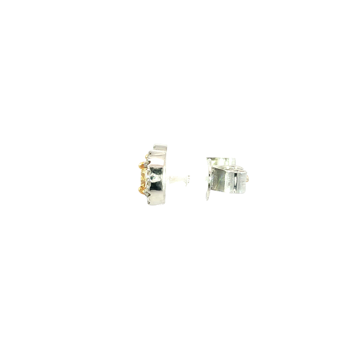 14K Two-Tone Gold Earrings | Carroll's (view 2)