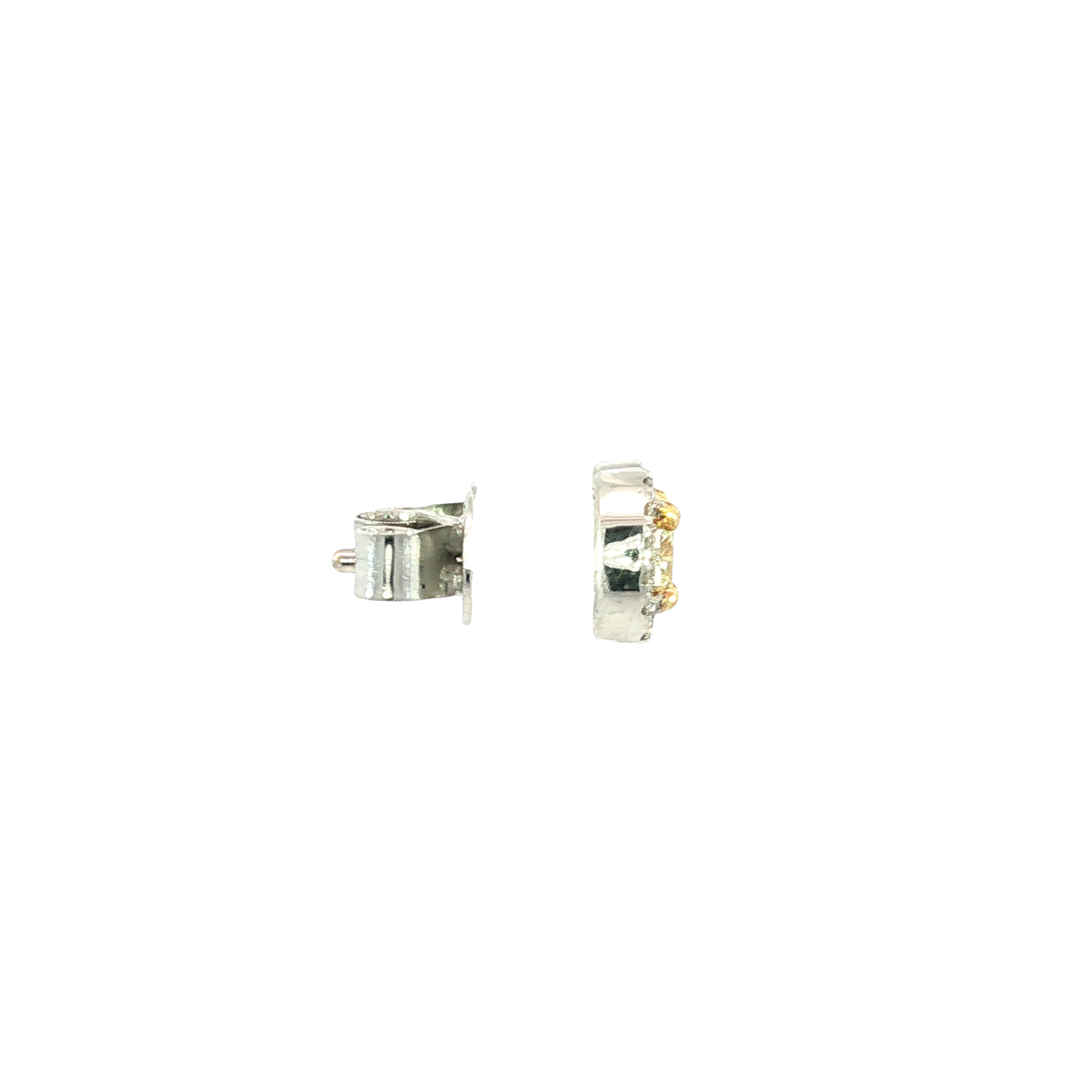 14K Two-Tone Gold Earrings | Carroll's (view 4)