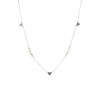 Celeste Pearl & Diamond Station Necklace in Sterling Silver