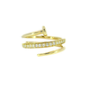 Diamond Nail Wrap Ring in 14K Yellow Gold