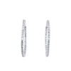 Diamond Inside-Out Hoop Earrings in 14K White Gold