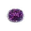 Cushion Cut Kunzite & Diamond Cocktail Ring in 14K White Gold