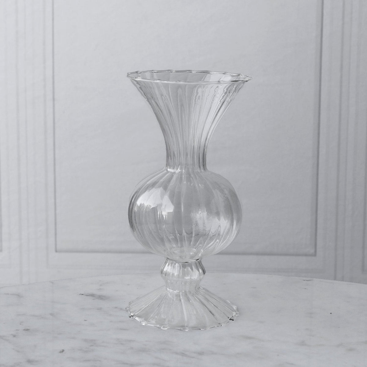 GLASS Cambridge Flora Flower Vase Set of 2 (Clear)